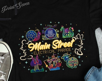 Electrical Parade Main Street Shirt, Main Street Shirt, WDW Magic Kingdom Tee, Family Vacation Shirt, Family Matching Shirt E0610