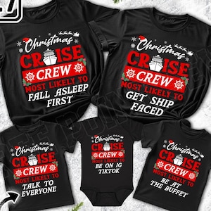 Benutzerdefinierte Weihnachtskreuzfahrt-Crew-T-Shirts, Wahrscheinlich Kreuzfahrt-T-Shirt, passendes Weihnachtshemd PL0063
