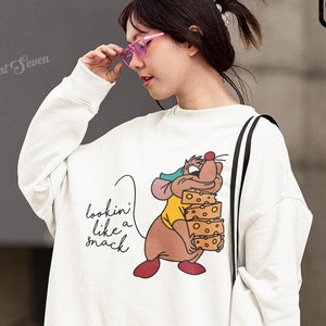 Gus Gus Cinderella Lookin' Like a Snack Sweatshirt, Magic Kingdom Family and Friends Matching Sweatshirt, Snack Lover Gift E0542