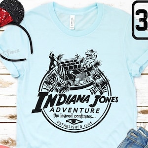 Indiana Jones Shirt - Disney T-shirt for Men, Women and Kids - Indiana Jones Adventure Ride Tee Shirt E0010