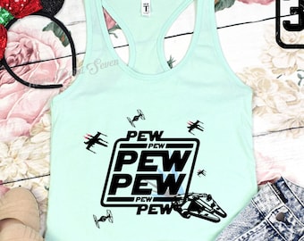 Pew Pew Pew Tank Top, Star Wars Women’s Tank E0015