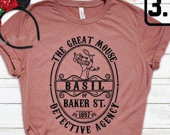 The Great Mouse Detective Agency Shirt - Basil of Baker Street Disney Matching Shirts - E0030