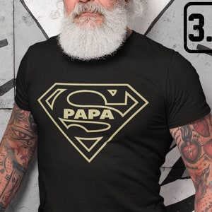 Super Papa T-shirt, Father&#39;s Day Shirt Gift, Superhero Grandpa T-shirt, Best Gifts for Papa, New Grandfather Tee Shirt 10030