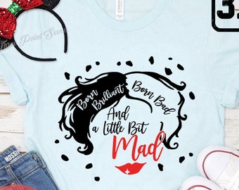 Cruella De Vil Shirt, 101 Dalmatiner Shirt, Bösewicht Cruella Tee E0456