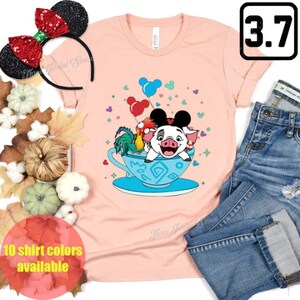 Moana Shirt Pua and Hei Hei, Disney Teacup Shirt, Disney Matching Shirt, Family Vacation Matching Adult and Kids, Animal Kingdom Shirt E0401 image 4