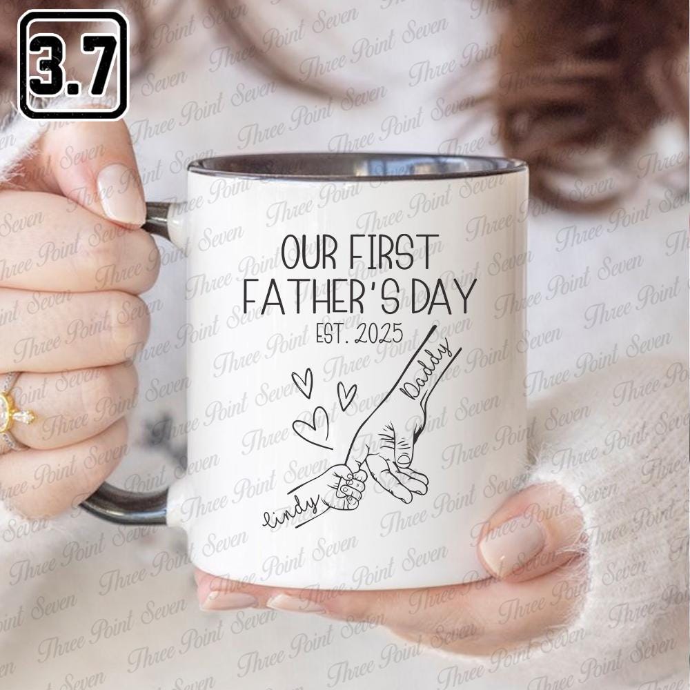 Personalized Our First Fathers Day Mug, First Time Dad Mug, Gift For New Dad TN0543