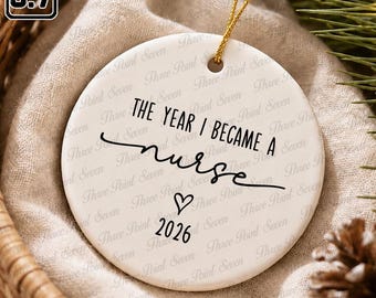 Nurse Christmas Ornament, First Year Nurse Gift, First Christmas as a Nurse Keepsake, Nursing School Graduation Gift TN2392
