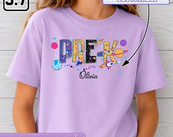 Galaxy Pre-K Kid Shirt, Personalized Name Kid Shirt, Custom Back To School Student Shirt, Grade Level Kid Shirt, Toddler DH00291