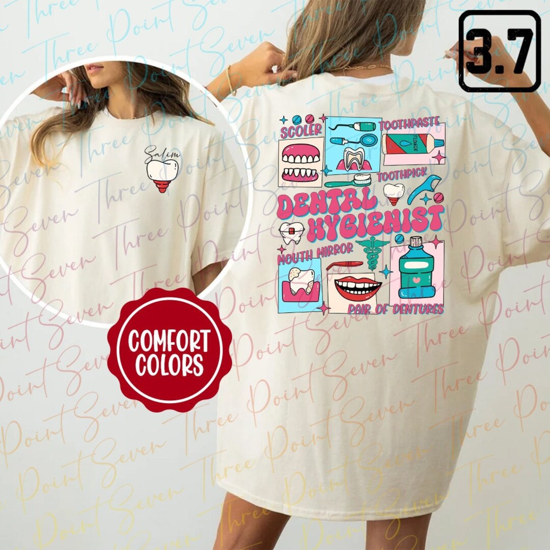 Comfort Colors Personalized Dental Hygienist Shirt, Hygienist Shirt ...