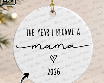 Adorno navideño personalizado para mamás primerizas, regalo para quienes se convierten en mamás, recuerdo de la primera Navidad como madre, regalo para madres primerizas TN2392