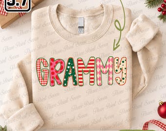 Gepersonaliseerde Grammy kersttrui, Grammy shirt op maat, kerstcadeau voor oma TN2518