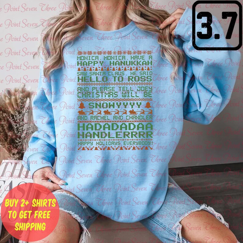 Friends Christmas Sweatshirt, Phoebes Christmas Song Sweatshirt E8081
