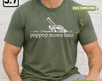 Camiseta y sudadera personalizadas "El abuelo que corta el césped es el mejor", regalo para el Día del Padre TN1854