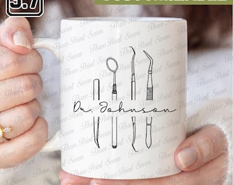 Personalized Dentist Mug, Custom Gifts For Doctor And Nurse, Dental Assistant Mug TN0834