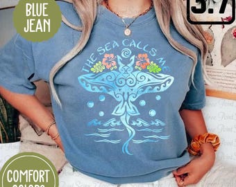 Moana and Grandma Tala Comfort Colors Shirt, Moana Manta Ray Shirt E0755