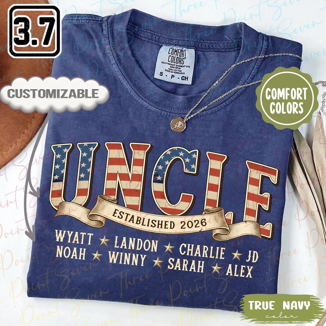 Retro Uncle USA 250th Anniversary Shirt, Personalized Patriotic Uncle T ...