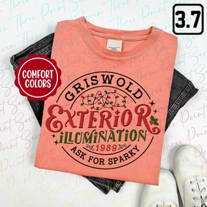 Comfort Colors Exterior Illumination Shirt, Christmas Light Shirt, Christmas Holiday Tee BM0550