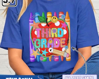 Personalized 3rd Grade Student Shirt, Custom Third Grade Kid Shirt, Preppy Back To School Student Gift, Student Team Sweatshirt DH00200