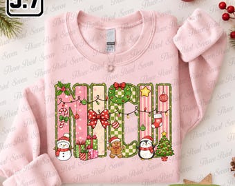 Sudadera navideña para enfermeras de la UCIN, camiseta estilo preppy para enfermeras de la UCIN, camiseta navideña para la UCI neonatal TN2247-10