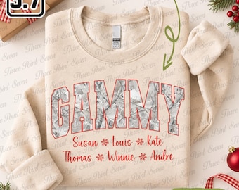 Gepersonaliseerd Oma Oma-sweatshirt, sneeuwcamouflage Oma-shirt, Oma Wintercadeau TN2451-3