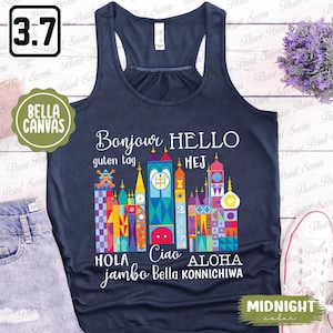 It&#39;s a Small World Tank Top, Many Languages T-shirt, Magic Kingdom Shirt E0237