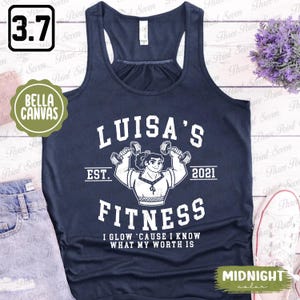 Encanto Tanktop, Luisas Fitness niedliches Fitnessstudio Tank, Damen Workout Tank Top, Damen Muskel-T-Shirt, Magic Kingdom Shirt E0233