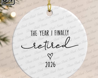 Retirement Christmas Ornament, Retired Keepsake Gift TN2392