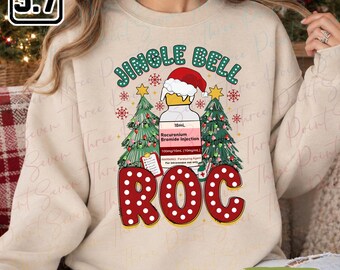 Christmas Nurse Sweatshirt, Jingle Bell Rock Sweatshirt, ICU Nurse Christmas Sweatshirt TH0159