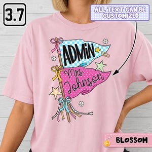 Admin vimpeltröja, personlig admin team-tröja, anpassad admin namn-tröja, tillbaka till skolan admin team-tröja, sweatshirt DH00248