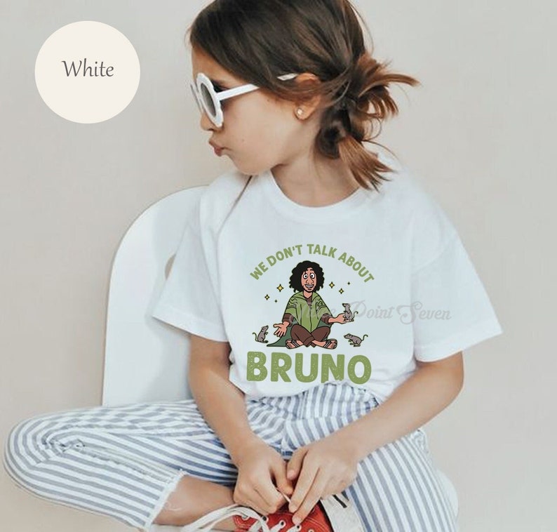 We Don't Talk About Bruno Shirt, Unisex Toddler Tee, Encanto Birthday Shirt, Madrigal Family Shirts, Disney Encanto E0270 image 1