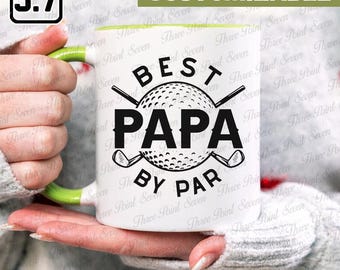 Personalisierter Bester Papa Durch Par Becher, Golf Papa Becher, Golf-Liebhaber Geschenk, Golf Opa Becher TN0603-2