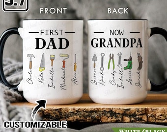 Personalisierte erste Papa jetzt Opa Becher, Papa Garage Becher, neuer Opa Geschenk, Vatertagsgeschenk TN1597