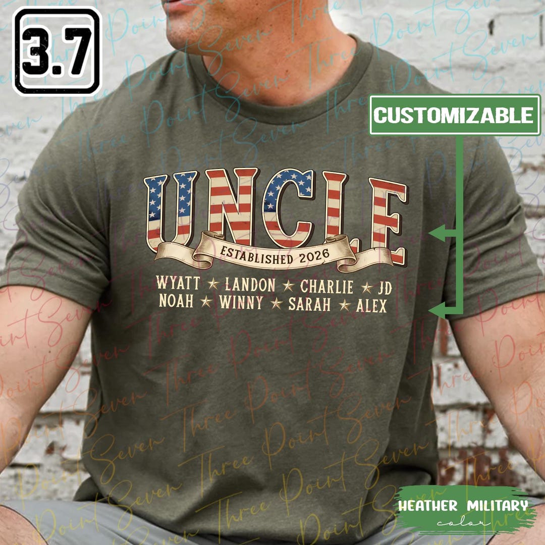 Retro Uncle USA 250th Anniversary Shirt, Personalized Patriotic Uncle T ...