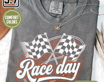 Comfort Colors Race Day Shirt, Car Lover Gift, Racing Fan Tee PN0171