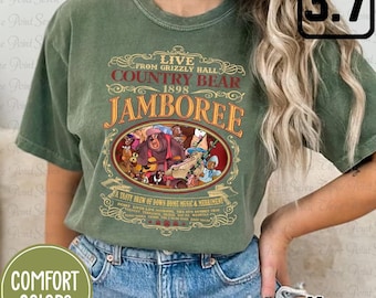Retro Country Bear Jamboree Comfort Colors Shirt, Grizzly Hall Country Bear Jamboree T-shirt E0241