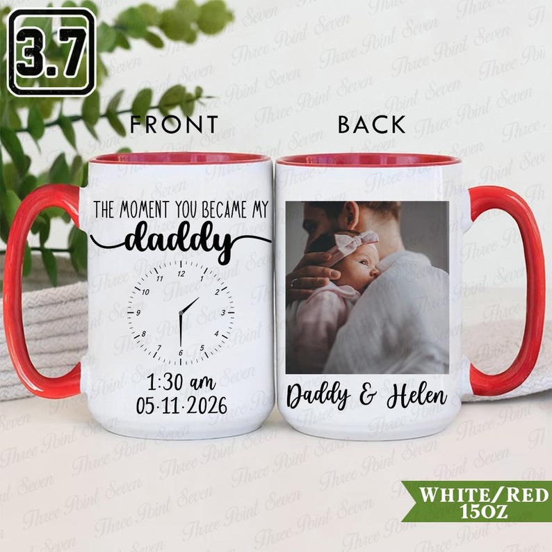 Personalized Dad Mug, New Born Baby Mug Gift, Gift for New Daddy, the ...