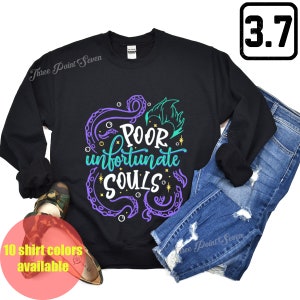 Poor Unfortunate Soul Ursula Villain Women's Crewneck Sweatshirt, Magic Kingdom Family Matching Sweatshirt, Halloween Gift E0194 image 4