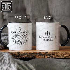 Personalisierte glückliche Zinn Jahre Becher, 10 Jahre Jubiläumsbecher, maßgeschneiderte Jubiläumsgeschenke TN0368