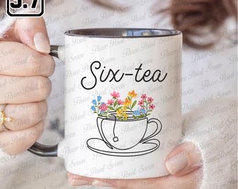 Floral Sixty Mug, 60th Birthday Gift, Six-tea Mug, 1966 Mug TN0705-6
