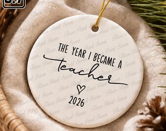 New Teacher Christmas Ornament, First Year Teacher Gift, First Christmas as a Teacher Keepsake, Graduation Gift TN2392
