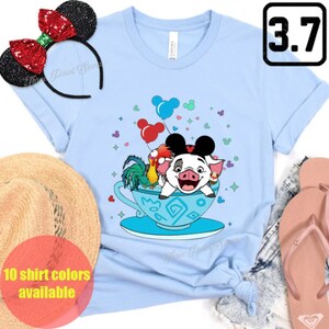 Moana Shirt Pua and Hei Hei, Disney Teacup Shirt, Disney Matching Shirt, Family Vacation Matching Adult and Kids, Animal Kingdom Shirt E0401 image 2