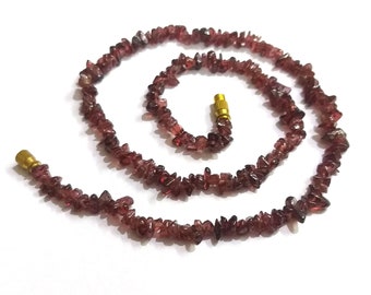 AAA + Indische Granat Chips Halskette, Natürliche Edelstein Schmuck, Perlen Schmuck Geschenke Für Sie