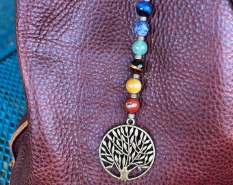 Seven Chakras Purse Flair, 10 mm Beads