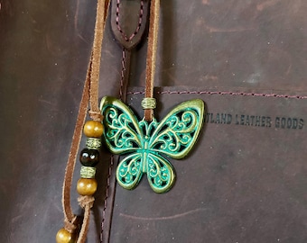 Patina Brass and Leather PURSE BLING