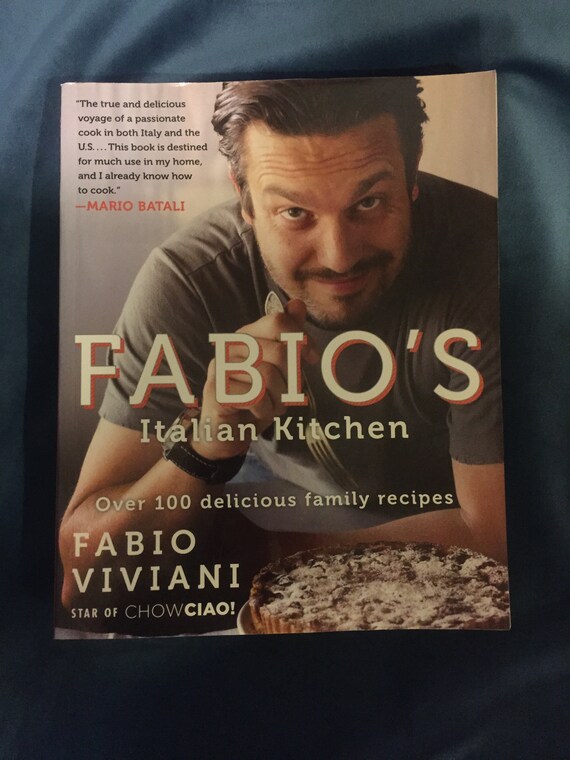 Autographed Fabios Italian Kitchen Cook Book - 