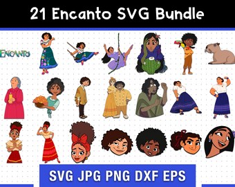 21 Encanto SVG Bundle, Encanto SVG Template, Digital SVG, Sublimation, Cricut File, Movie Sketched Svg | Pdf | Png