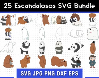 25 Paquete SVG Escandalosos, Plantilla SVG Escandalosos, SVG digital, Sublimación, Archivo Cricut, Película esbozada Svg / Pdf / Png