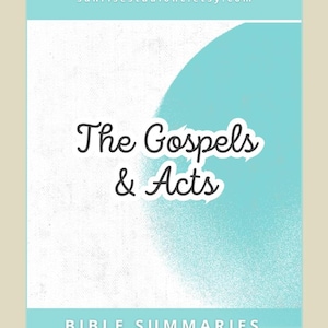 Gospels & Acts Bible Study Summaries | Printable Guide (PDF)