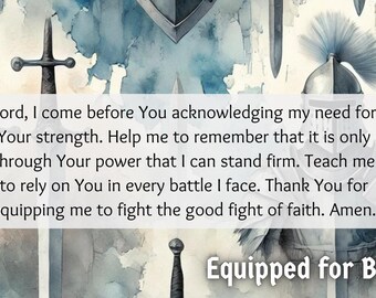 Spiritual Warfare Prayer Cards: Armor of God, Ephesians 6 (30-Day Set)