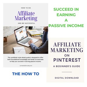 Affiliate Marketing Workbook, Affiliate Marketing Pinterest, Affiliate Marketing eBook, How to Make Passive Income, Beginners Guide